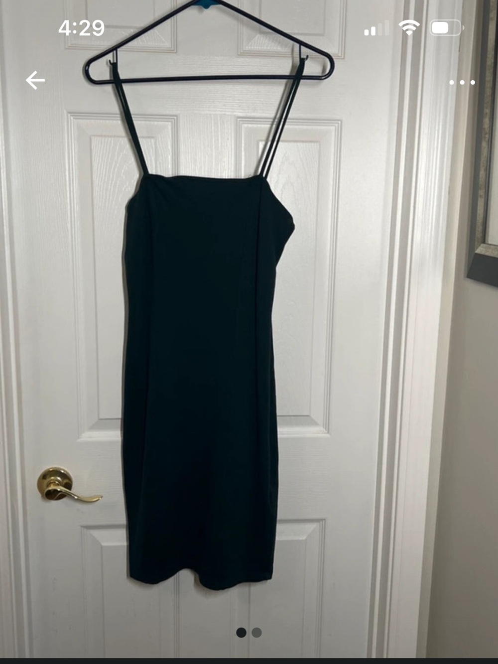 Forever 21 Dark Green Spaghetti Strap Mini Dress